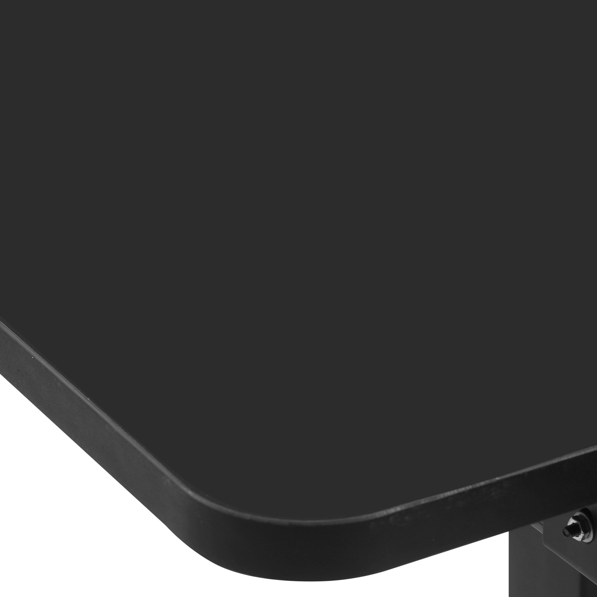 Makika Stehpult / Laptoptisch höhenverstellbar mit Rollen und Schublade in Schwarz