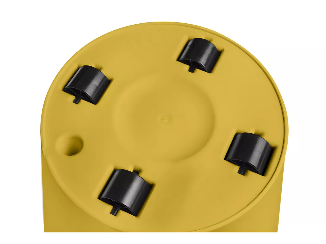 Pot de fleurs rond Loft Urban avec roues - Ø 40 x H.35 cm - Ocre - Elho