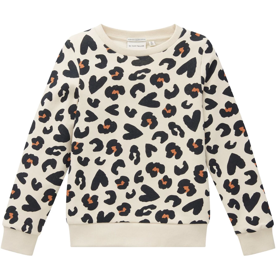 TOM TAILOR Sweatshirt Heart Leo Big