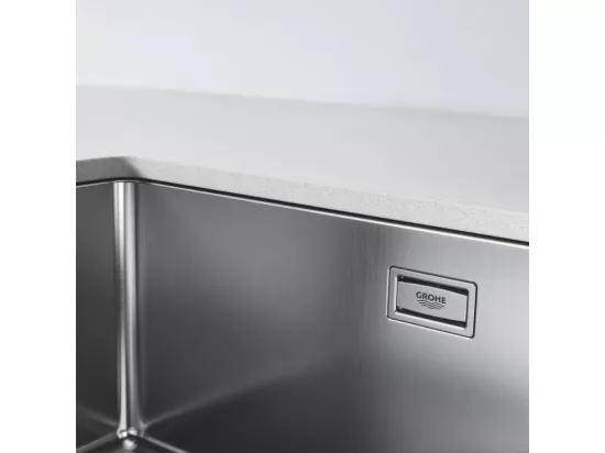Evier à encastrer 1 bac et demi GROHE K700U acier inoxydable 76 x 45 cm