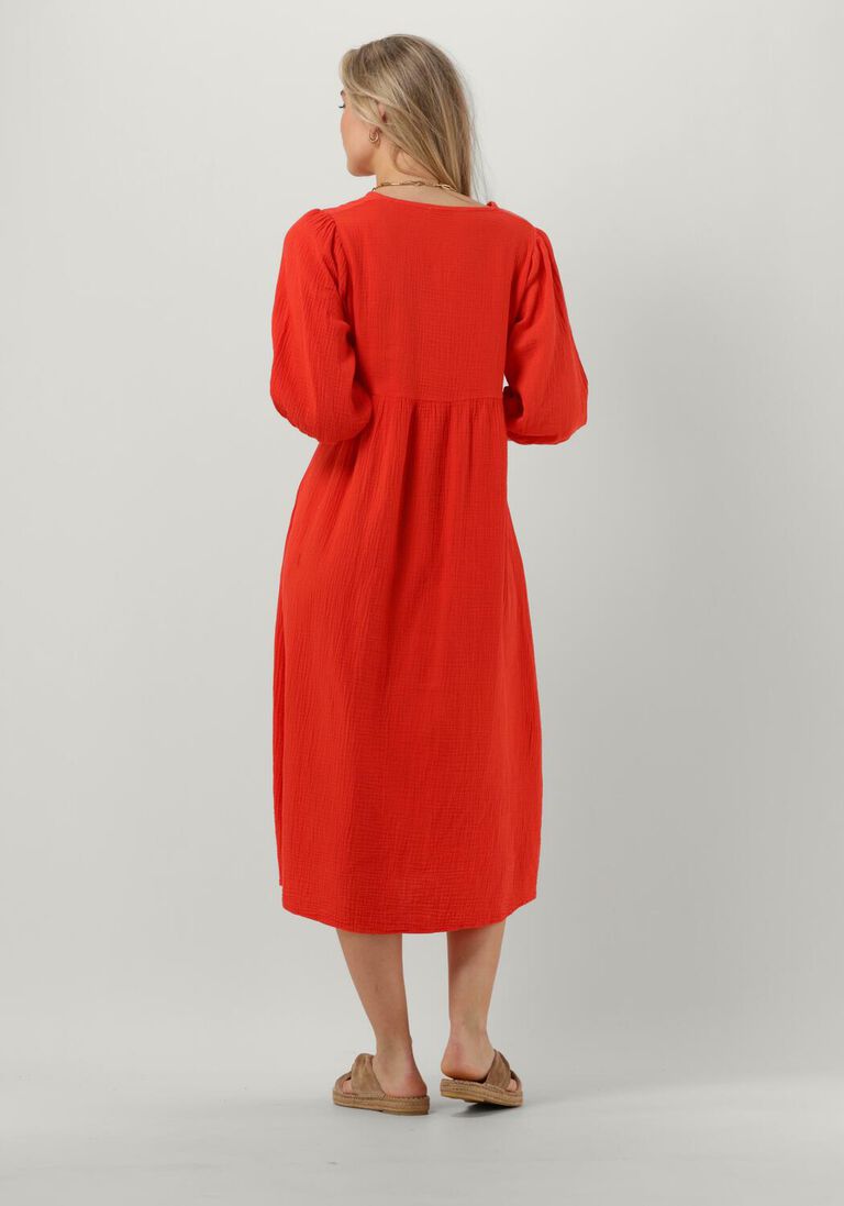 BY-BAR rode by-bar midi jurk katy doppia dress