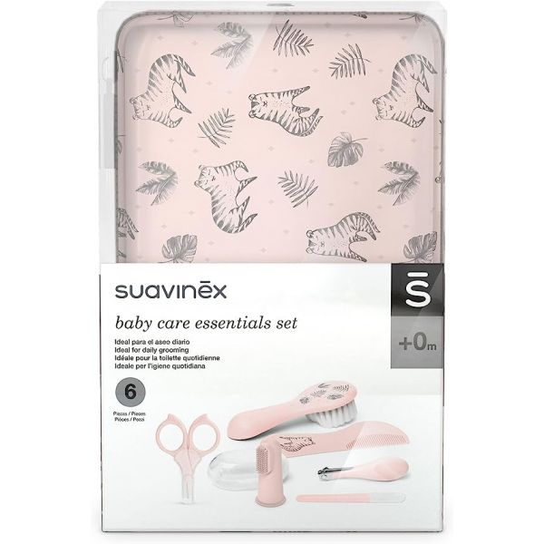 Suavinex Conjunto de Manicura para Bebé 6 Peças Coelhinhos  0M Rosa