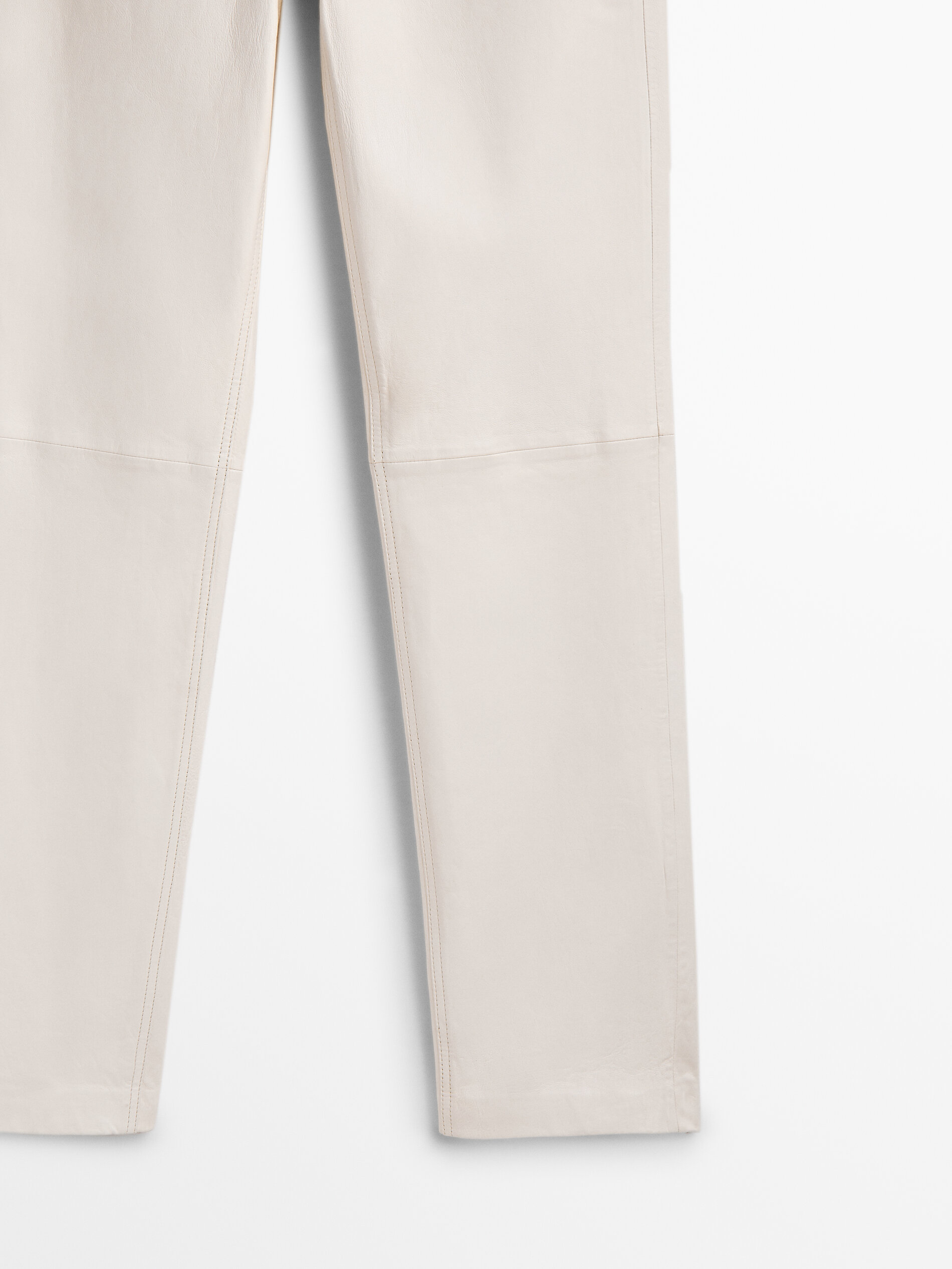 Calça de couro napa - BLANCO
