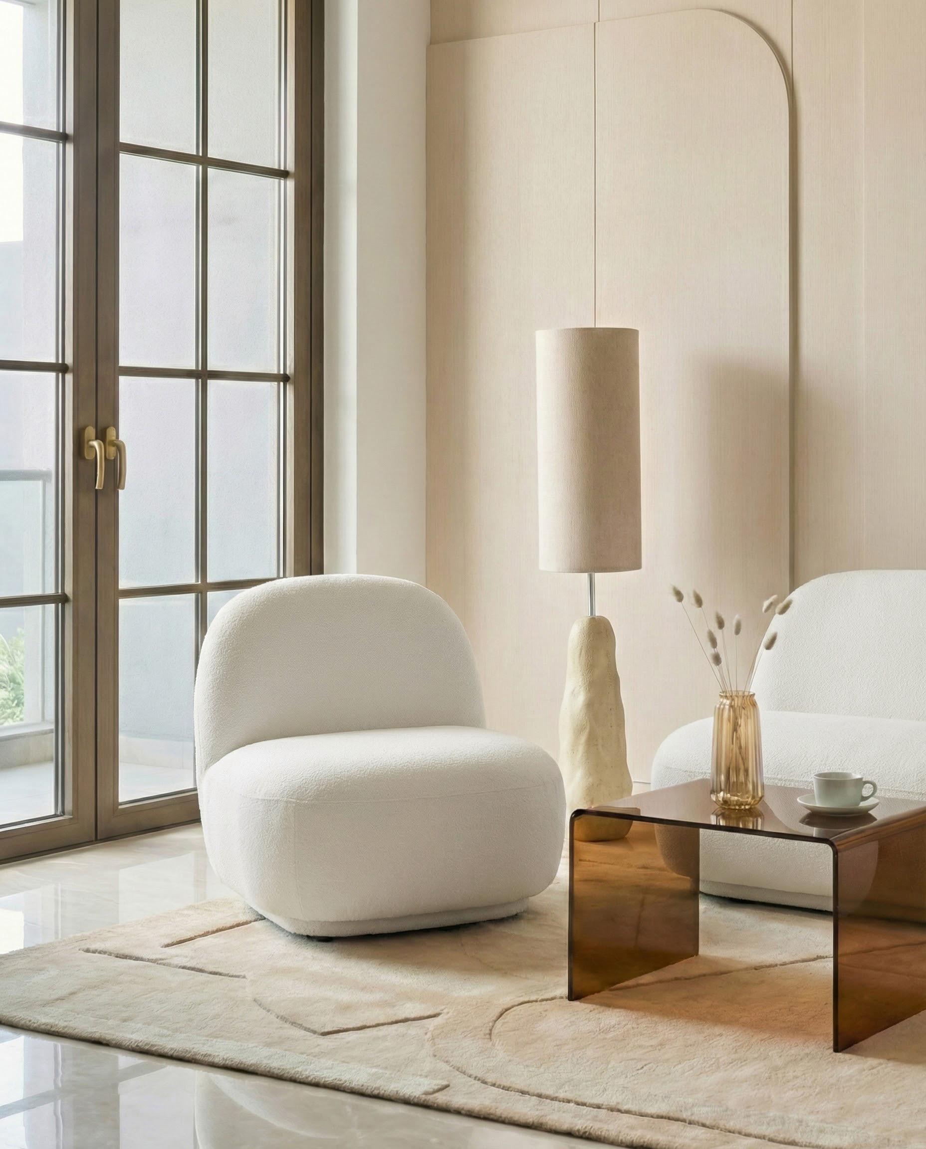 Fauteuil LOVBERG Stof Gebroken wit