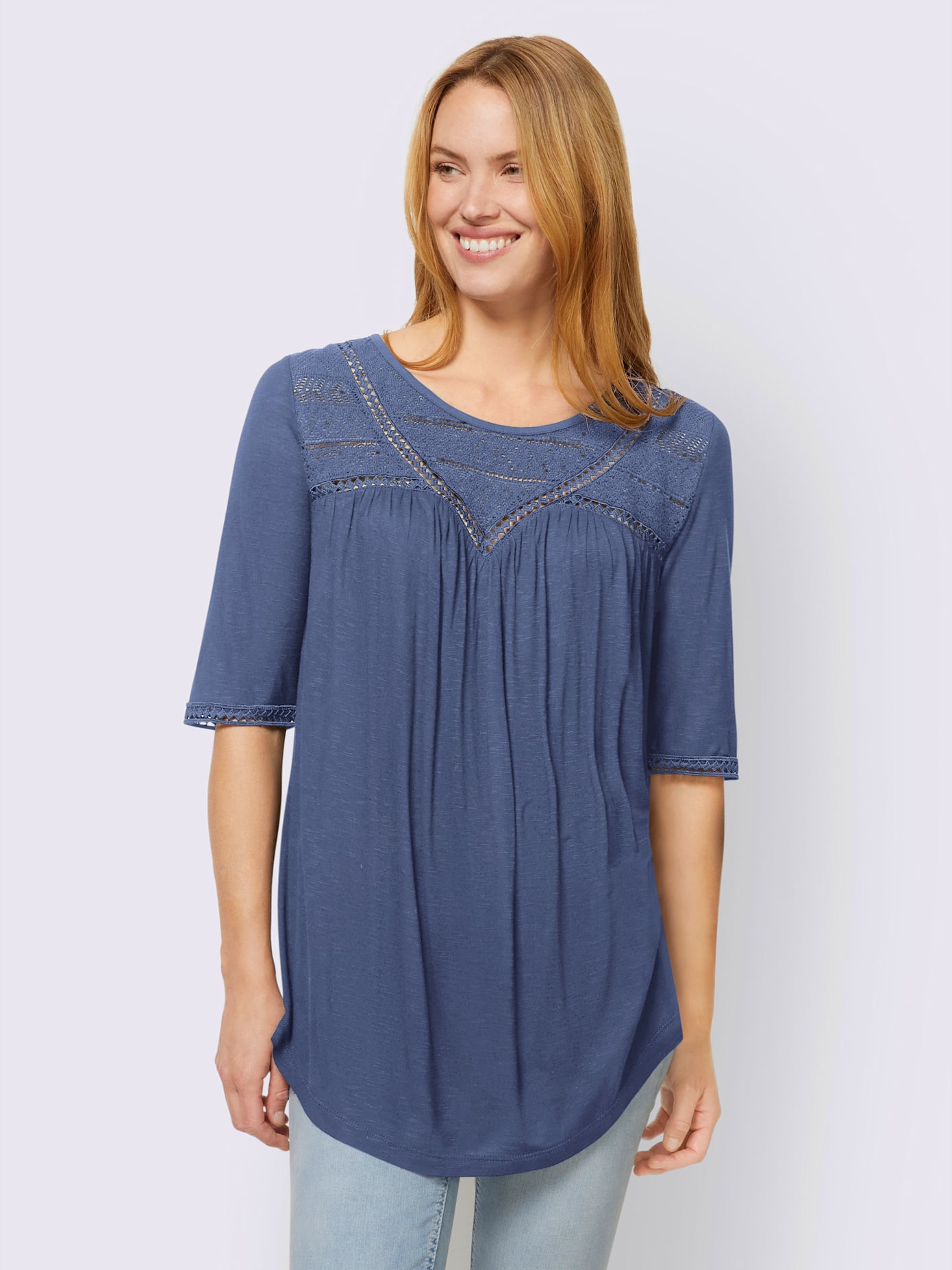 Shirt détails en dentelle tendance