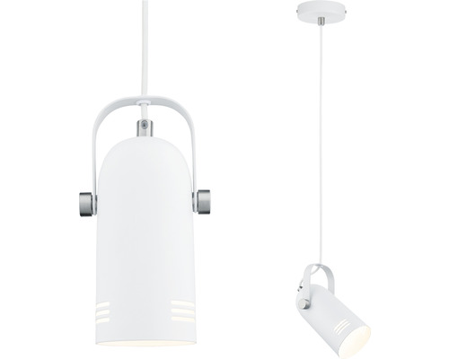 Plantenlamp, 1-lamp, HxØ 180x10 cm, wit