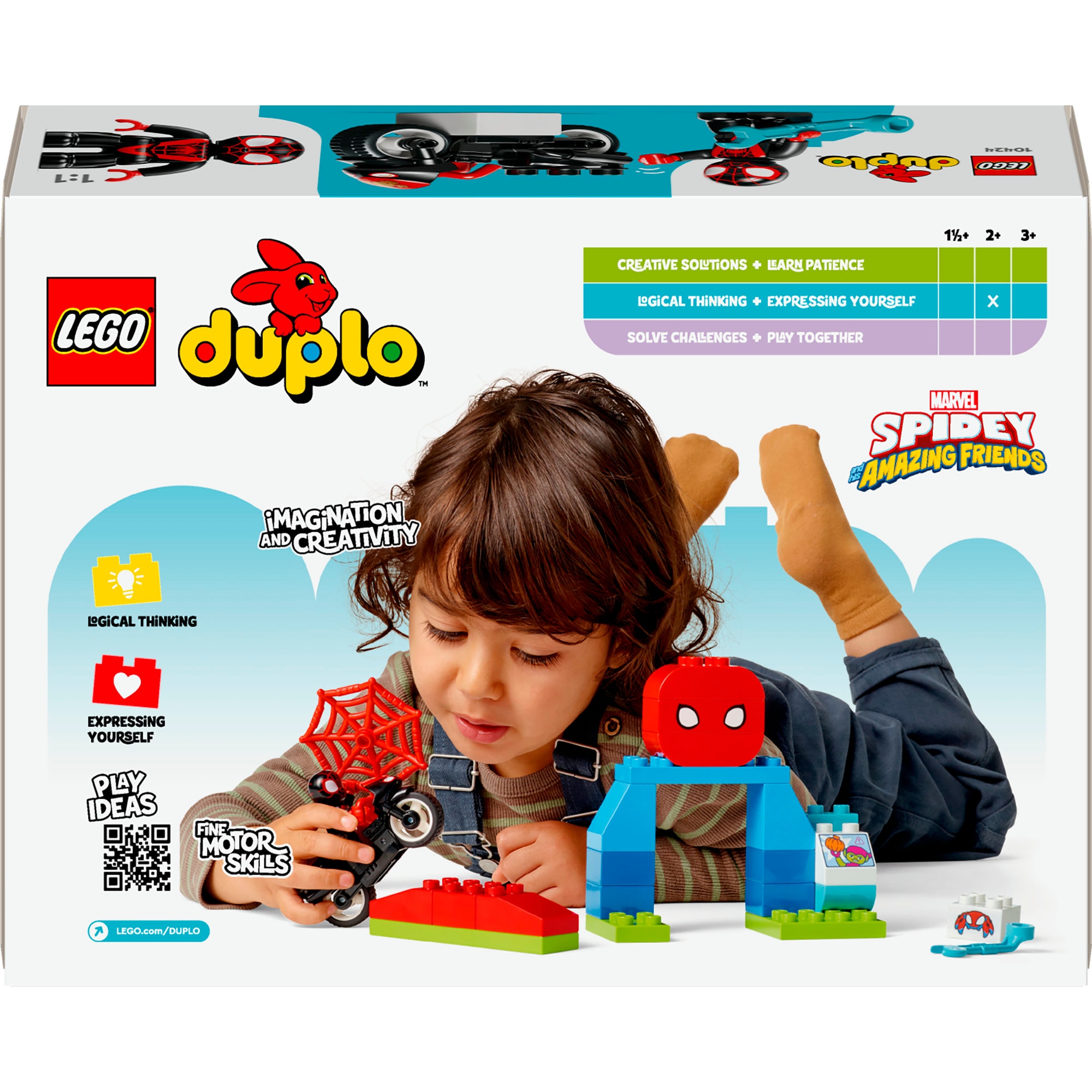 LEGO Konstruktionsspielzeug DUPLO Marvel Spins Motorrad-Abenteuer