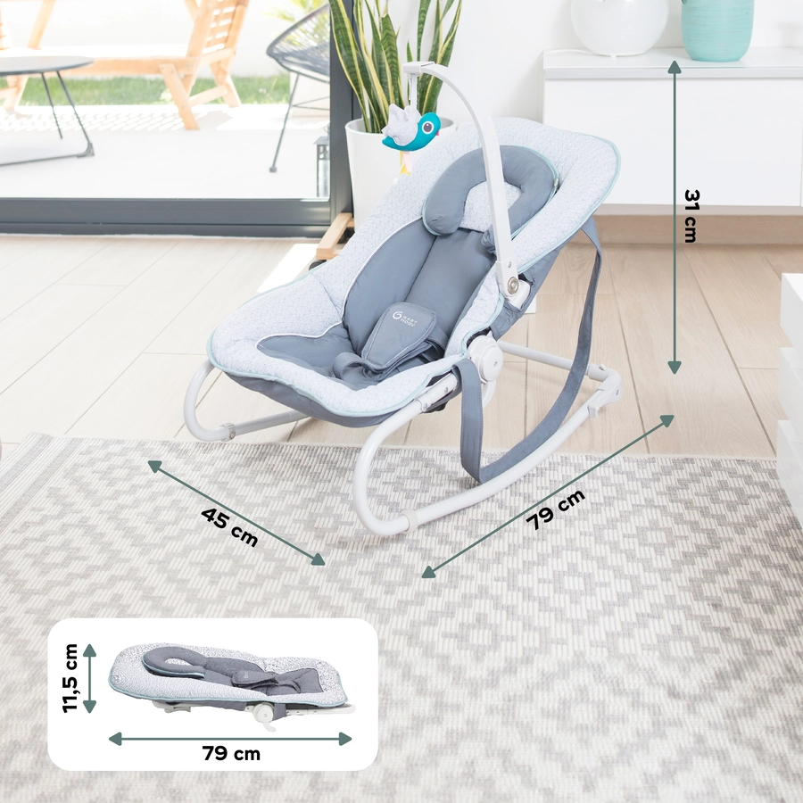 babymoov Wippe Graphic blue