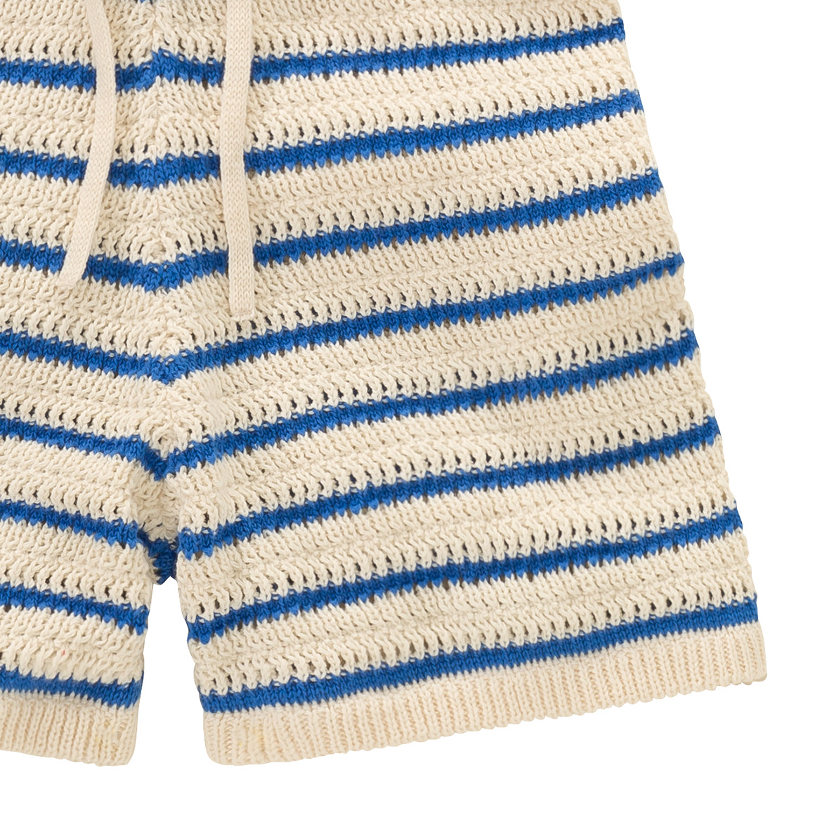 Jonas Nielsen Mädchen Strick-Shorts mit Streifen blau / hellbeige