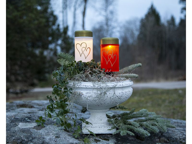 Star Trading Solar Kerze Hearty Warmweiss, 1 LED Solarlicht