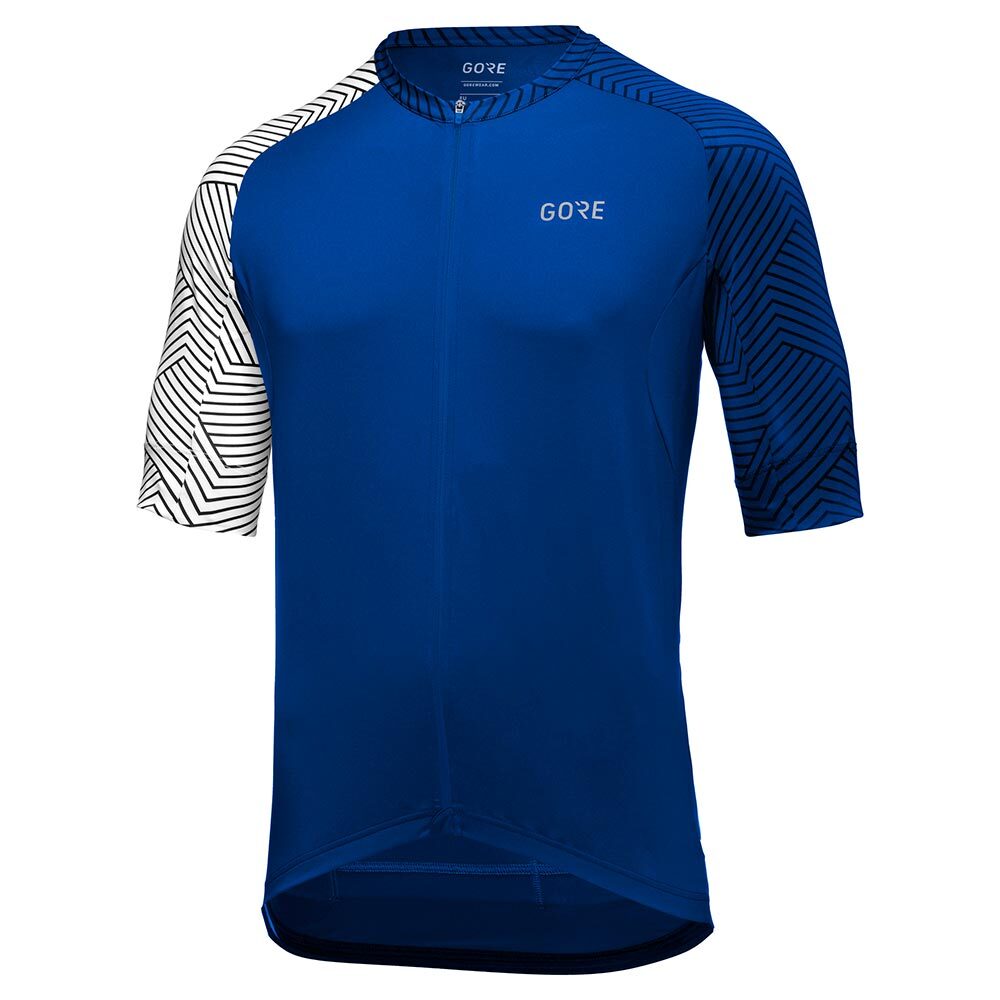 GORE Wear C5 Fietsshirt Korte Mouwen Blauw/Wit Heren
