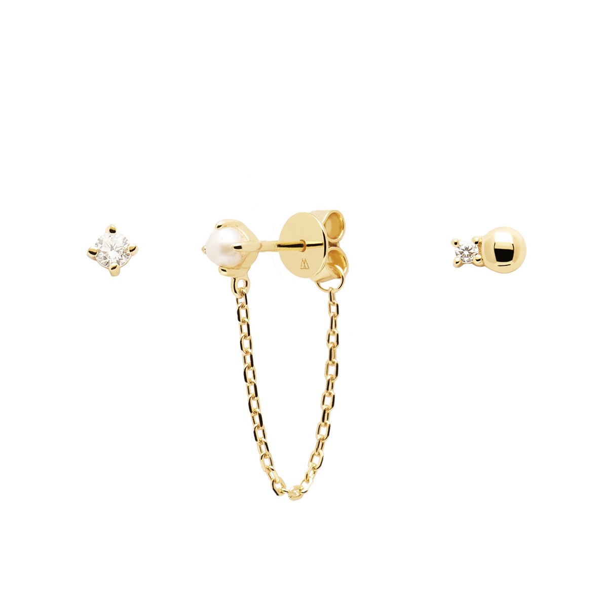 Boucles d'oreilles Kit PDPaola Charlie plaqué orCollection ULTRA BASICS