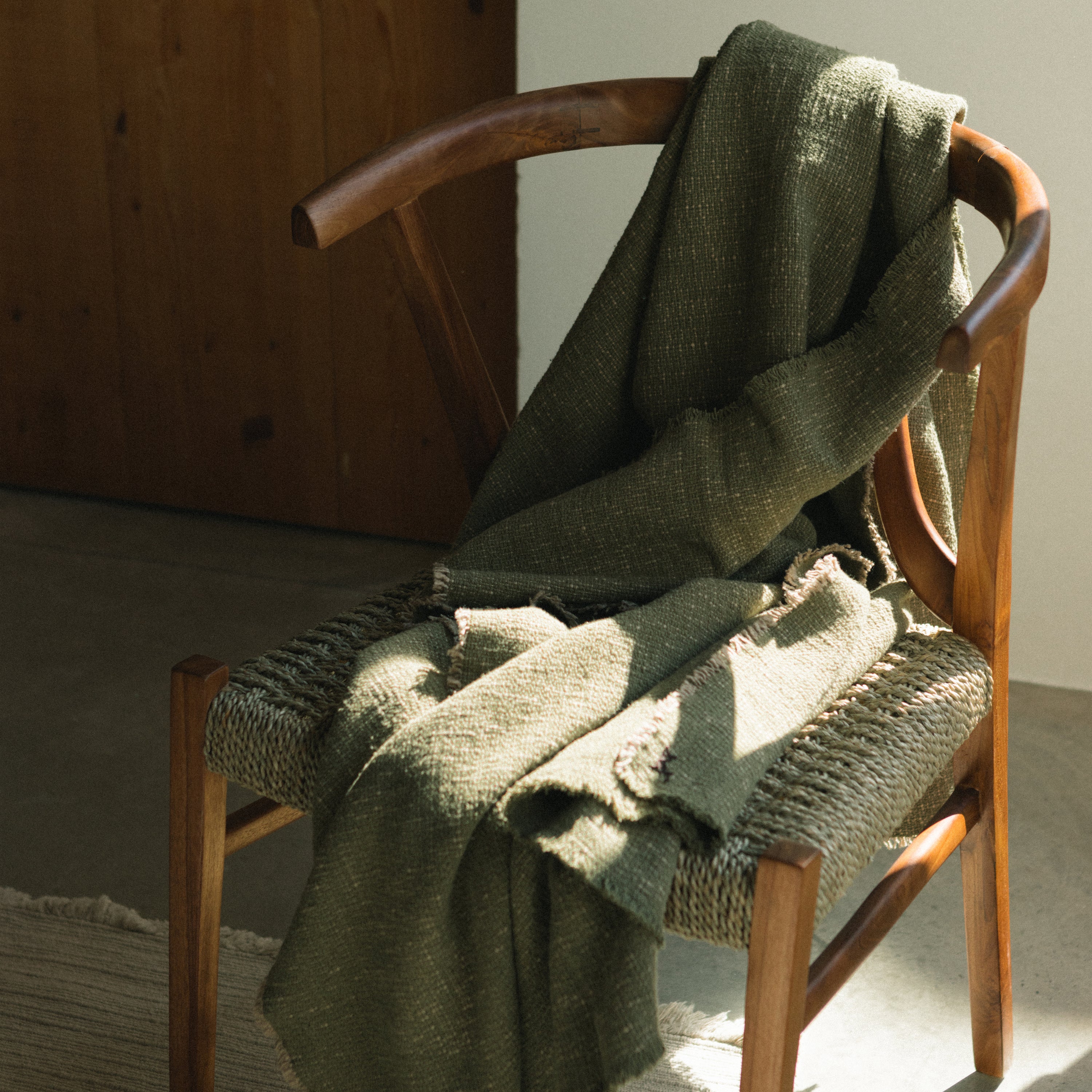 Lorena Canals Handloom Plaid 130 x 180 cm - Kaki