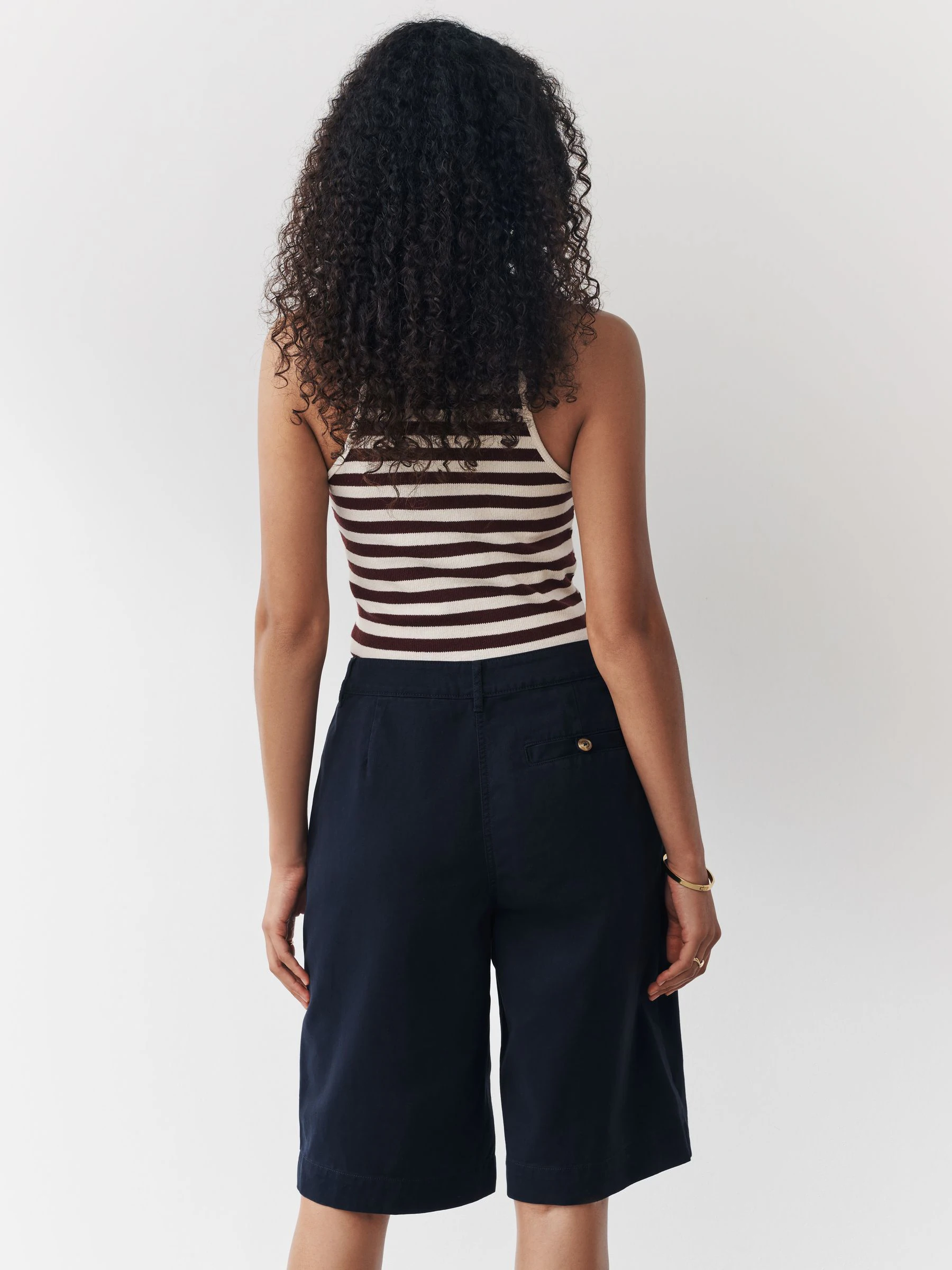 Marineblauw - Knielange short