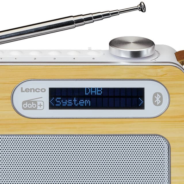 Lenco PDR-040 DAB Radio, Bambus/Hvid