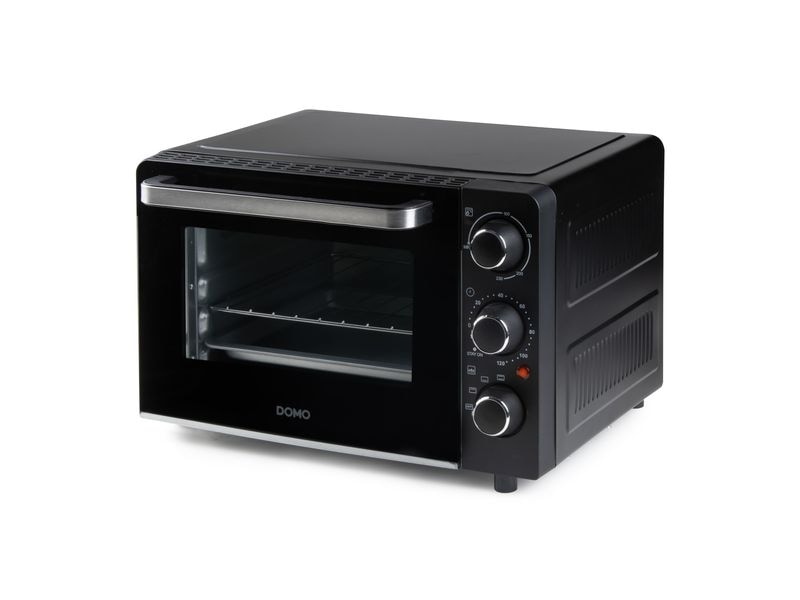 Domo Backofen DO807GO 20 l, Schwarz Kleinbackofen mit hochwertigem Wärmeelement für gleichmässige Ergebnisse