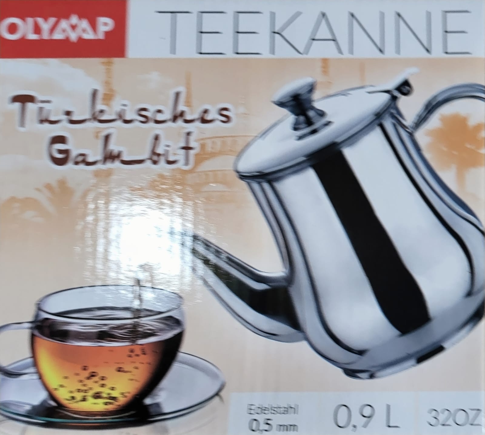 Edelstahl Holzkohle Samowar 5 Liter mit 0,9 Liter Teekanne + Schornstein Wasserkocher