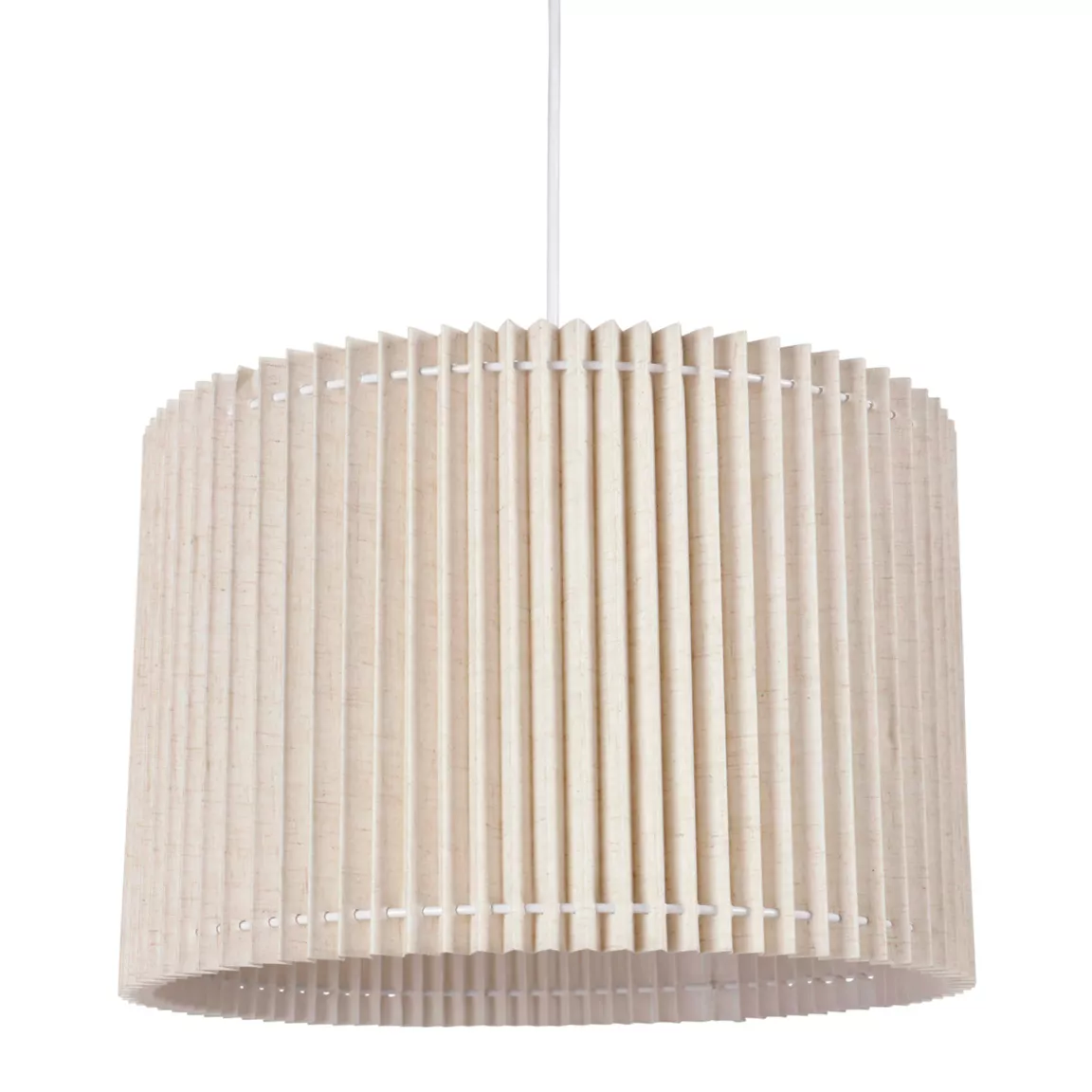 Suspension en lin plissée (D33 cm) Auréline Ecru