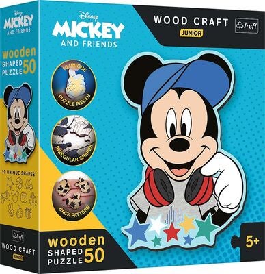Trefl Wood Craft Junior Disney Mikke & Vennene Hans Puslespill 50 Brikker