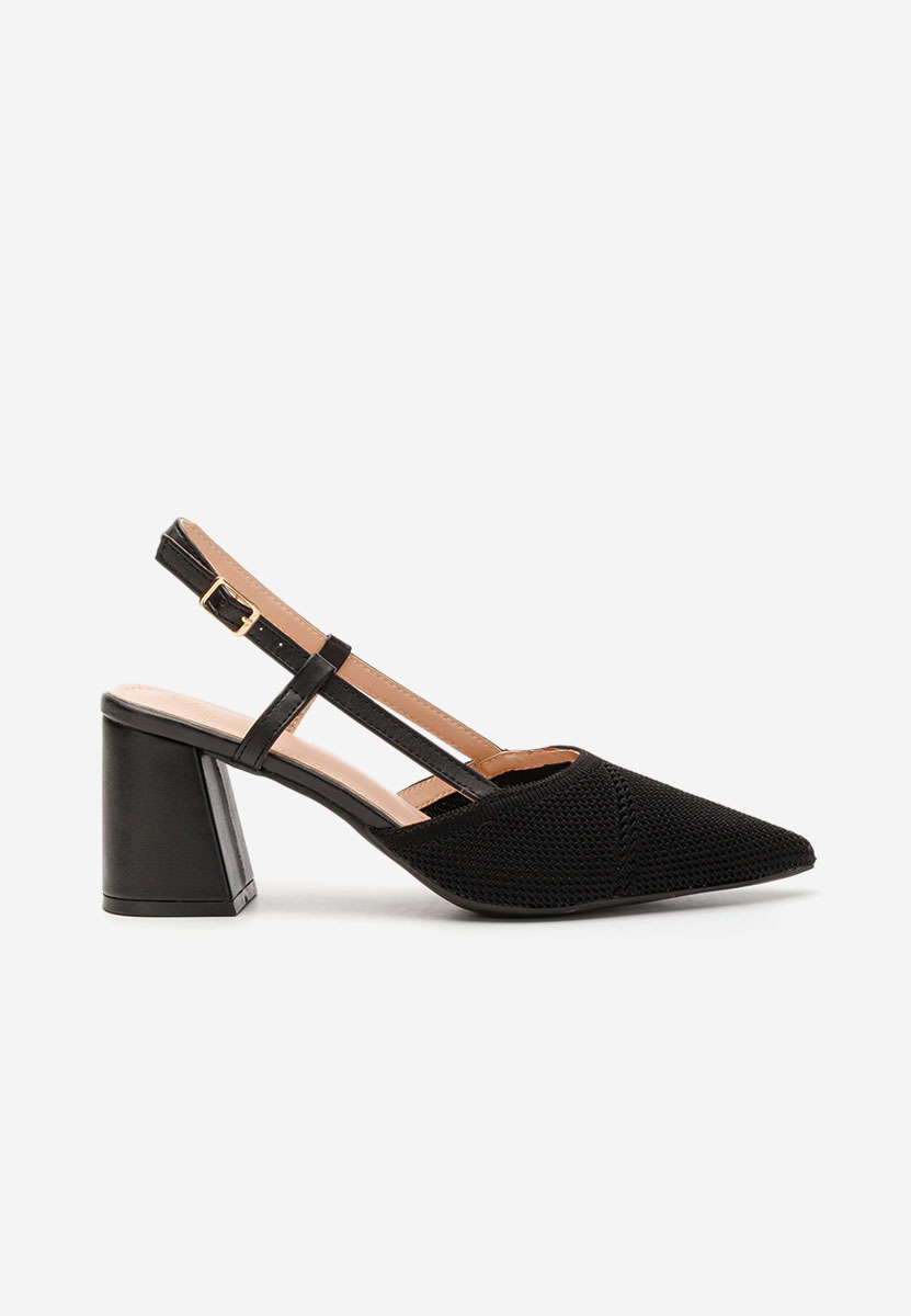 Chaussures à talon épais noirs Estephana