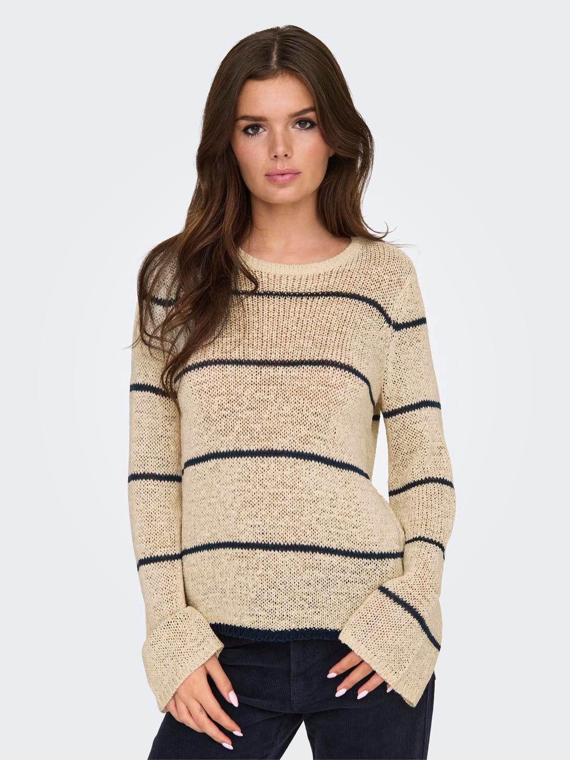 JDYMORE Strickpullover Sandshell