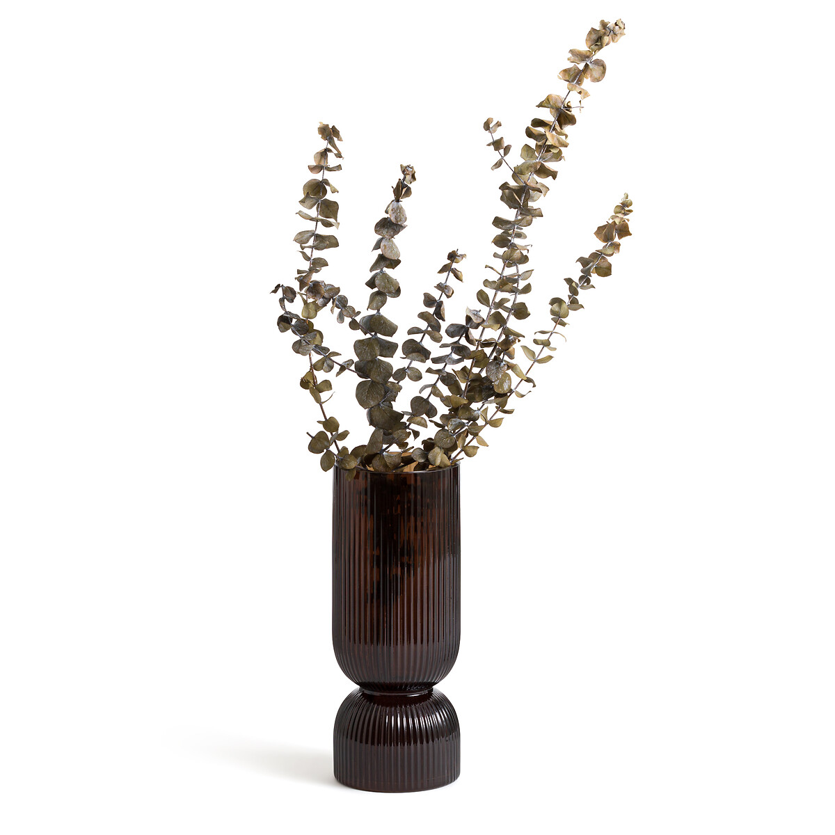 LA REDOUTE INTERIEURS<br>Vaso em vidro canelado Alt.26 cm, Valira