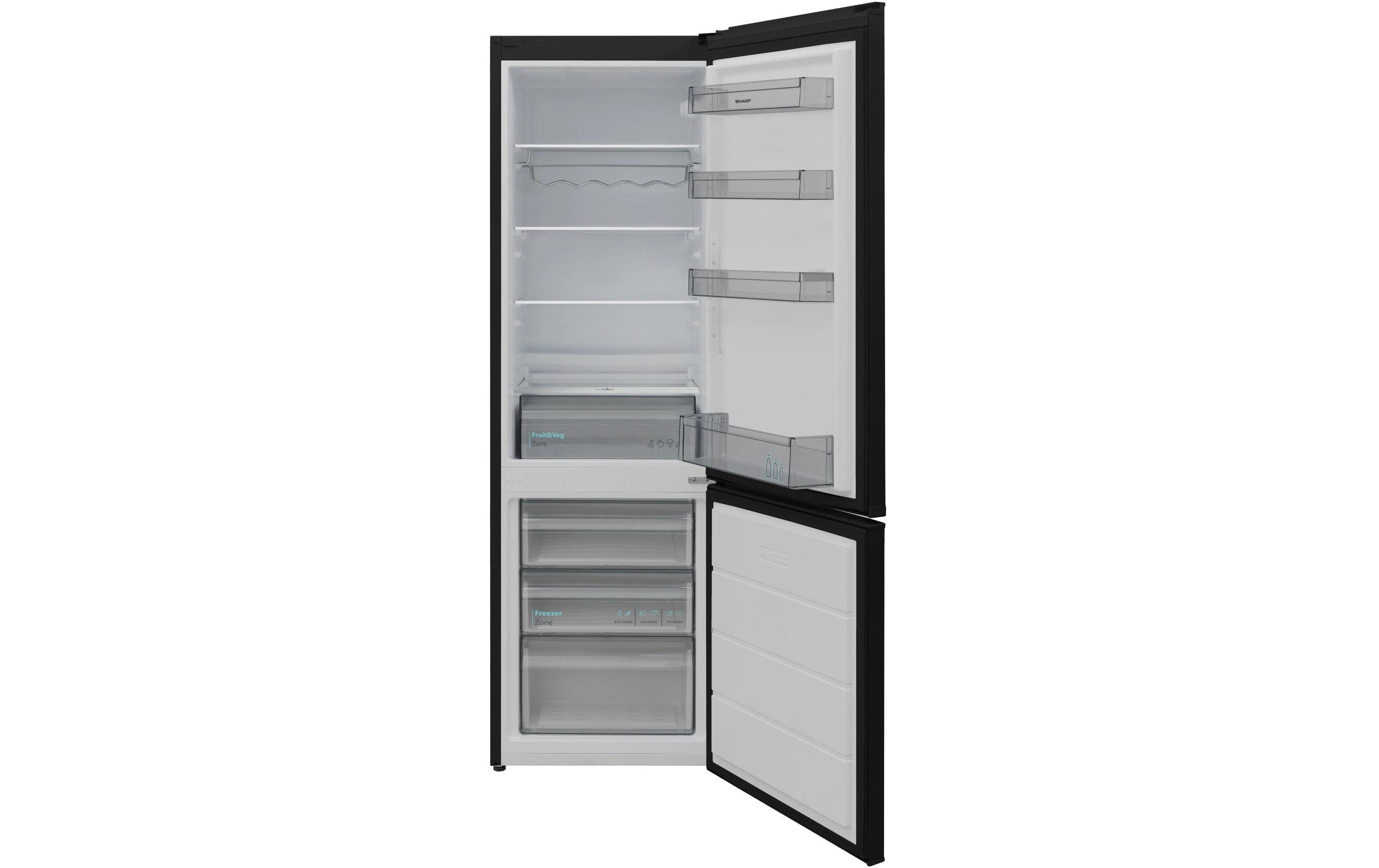 Kühl-Gefrierkombination SJ-FBB05DTXBD-EU Schwarz, Rechts<br>Kombigerät mit Kühlschrank und Gefrierschrank