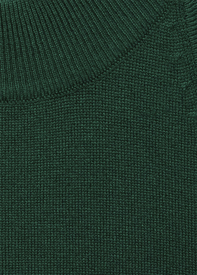 MANGO Halter-neck knitted top Dark green