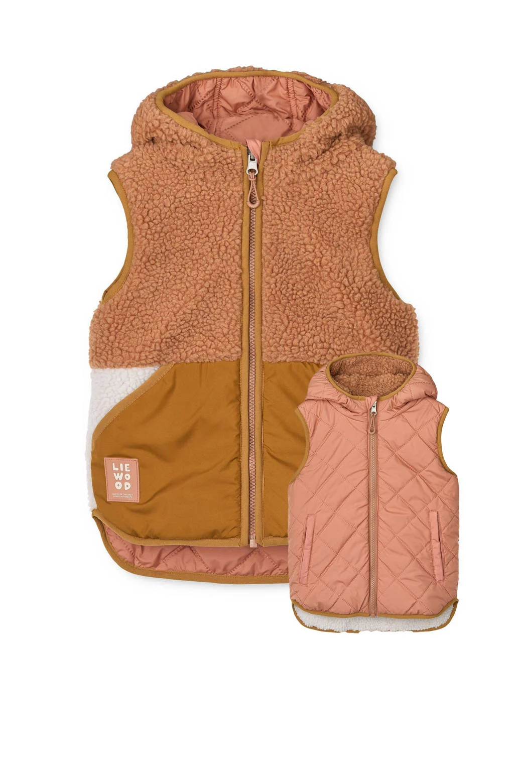 Liewood teddy reversible jas camel