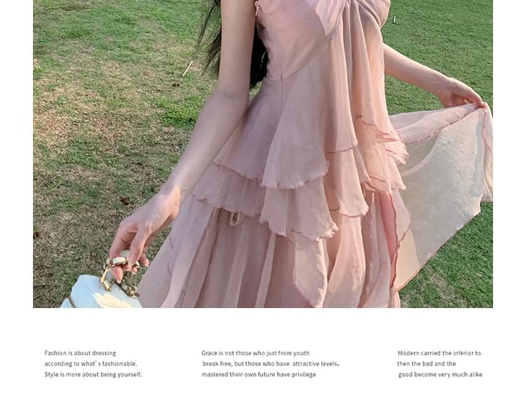Egsy - Set: halternek effen top + high waist maxi rok