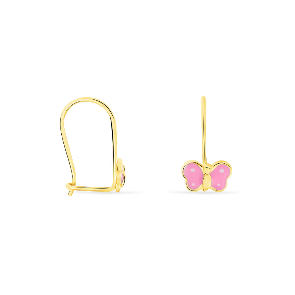 Boucles D'oreilles Pendantes Souline Papillon Or Jaune