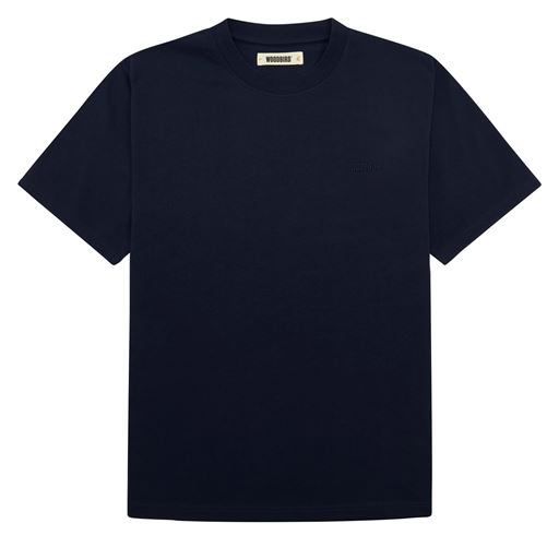 Woodbird Baine Base T-shirt, Navy, L