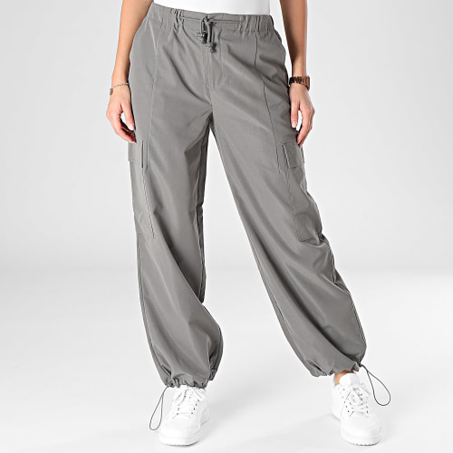 Pantalon Parachute Cargo Femme Celia Gris