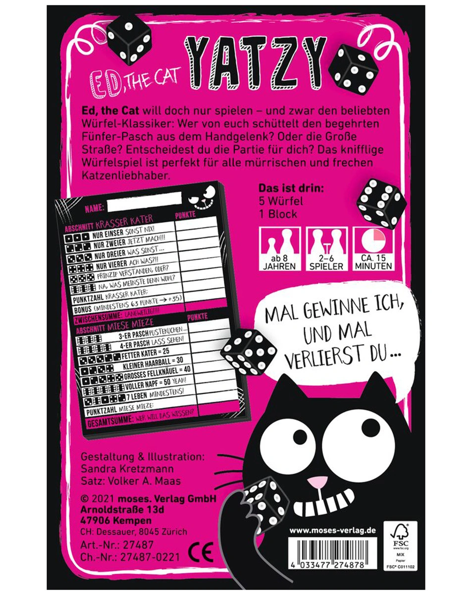 Kartenspiel - Ed, the Cat Yatzy