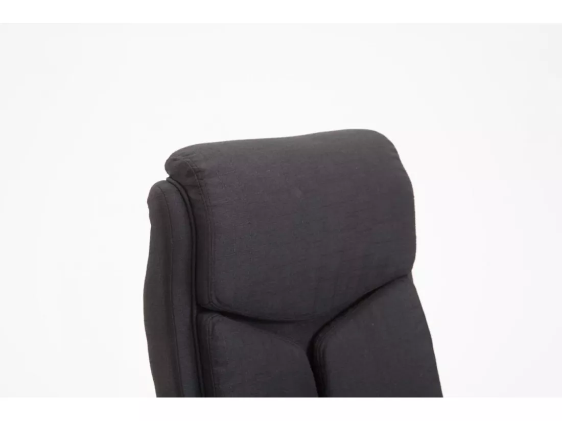 Chaise de bureau - Tissu & Blanc - Noir - XL Vaud