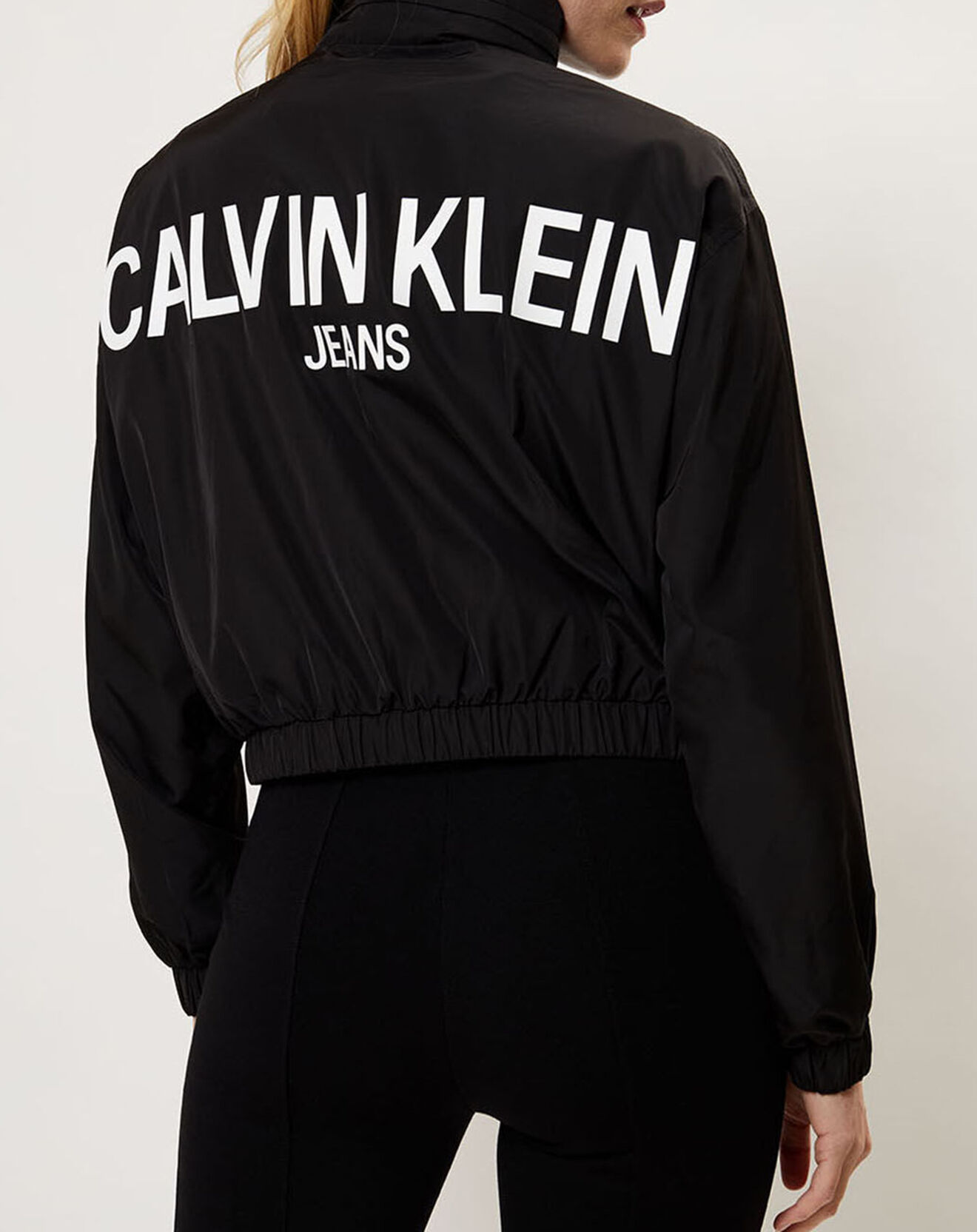 Calvin Klein Jeans Blouson Windbreaker Logo Xl Dos noir