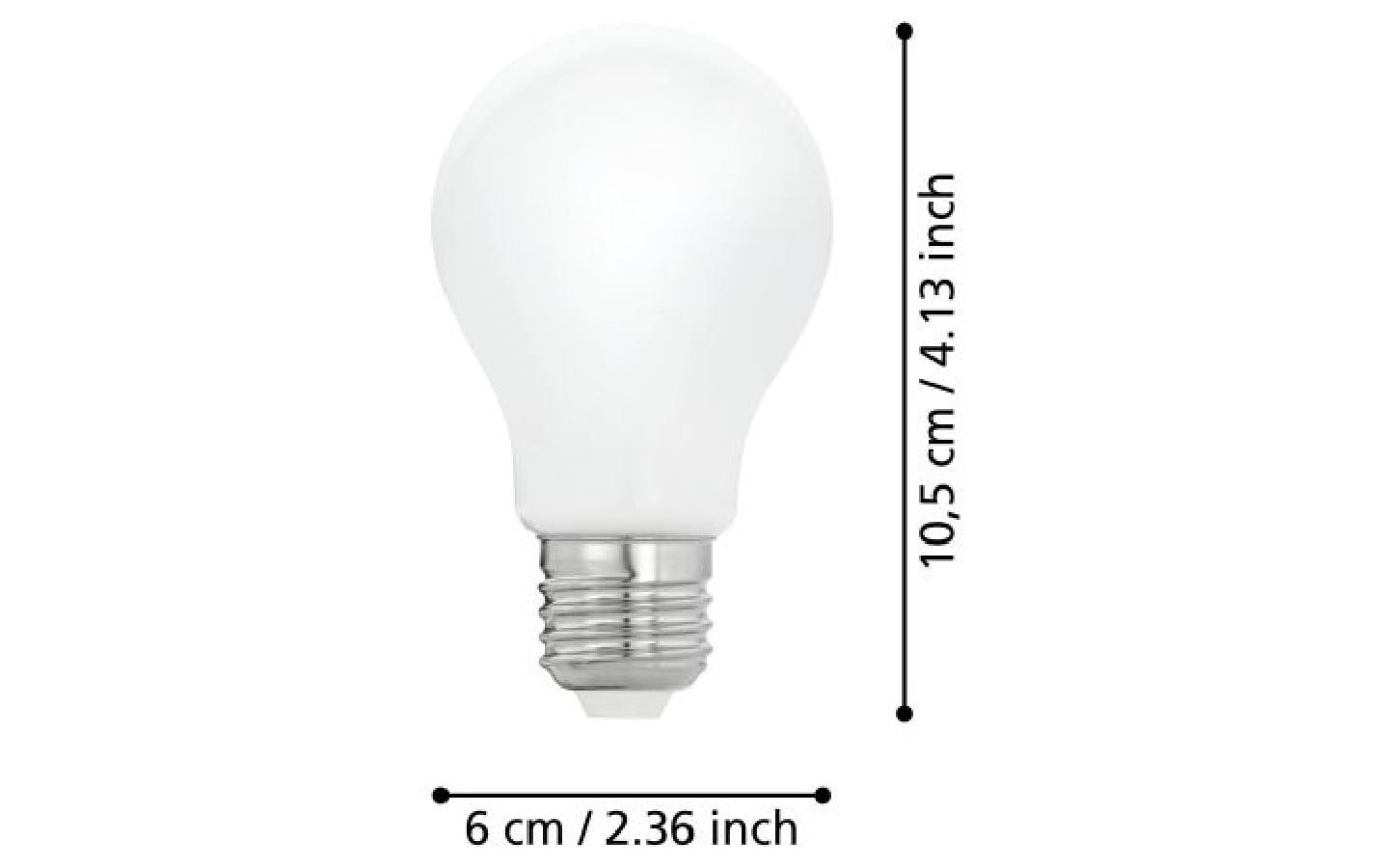 Lampe 12 W E27 WarmweissLED-Leuchtmittel mit weissem Glas