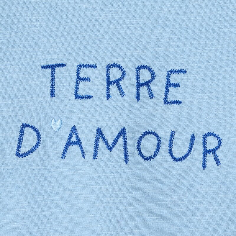 T-shirt à message brodé turquoise bébé garçon Absorba Turquoise