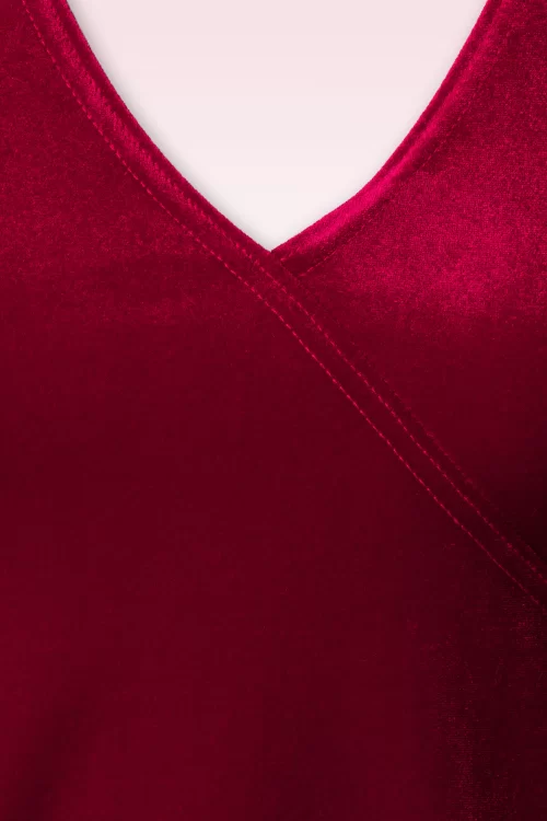 Vintage Chic for Topvintage Verona fluwelen top in rood