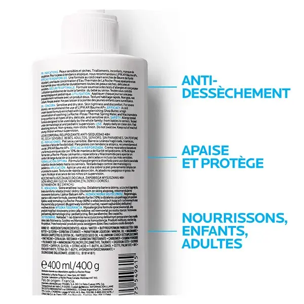 Leite Anti-Ressecamento Lipikar da La Roche-Posay 400ml