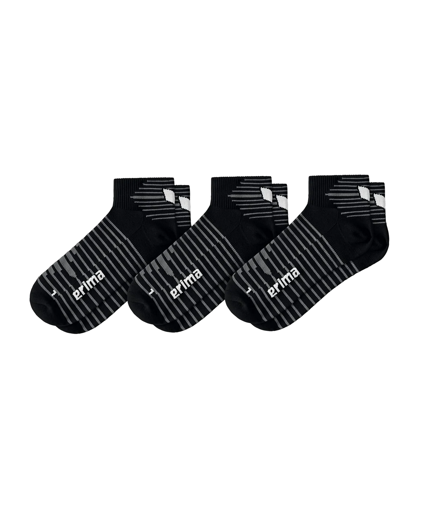 Erima 3-Pack Kurzsocken Schwarz