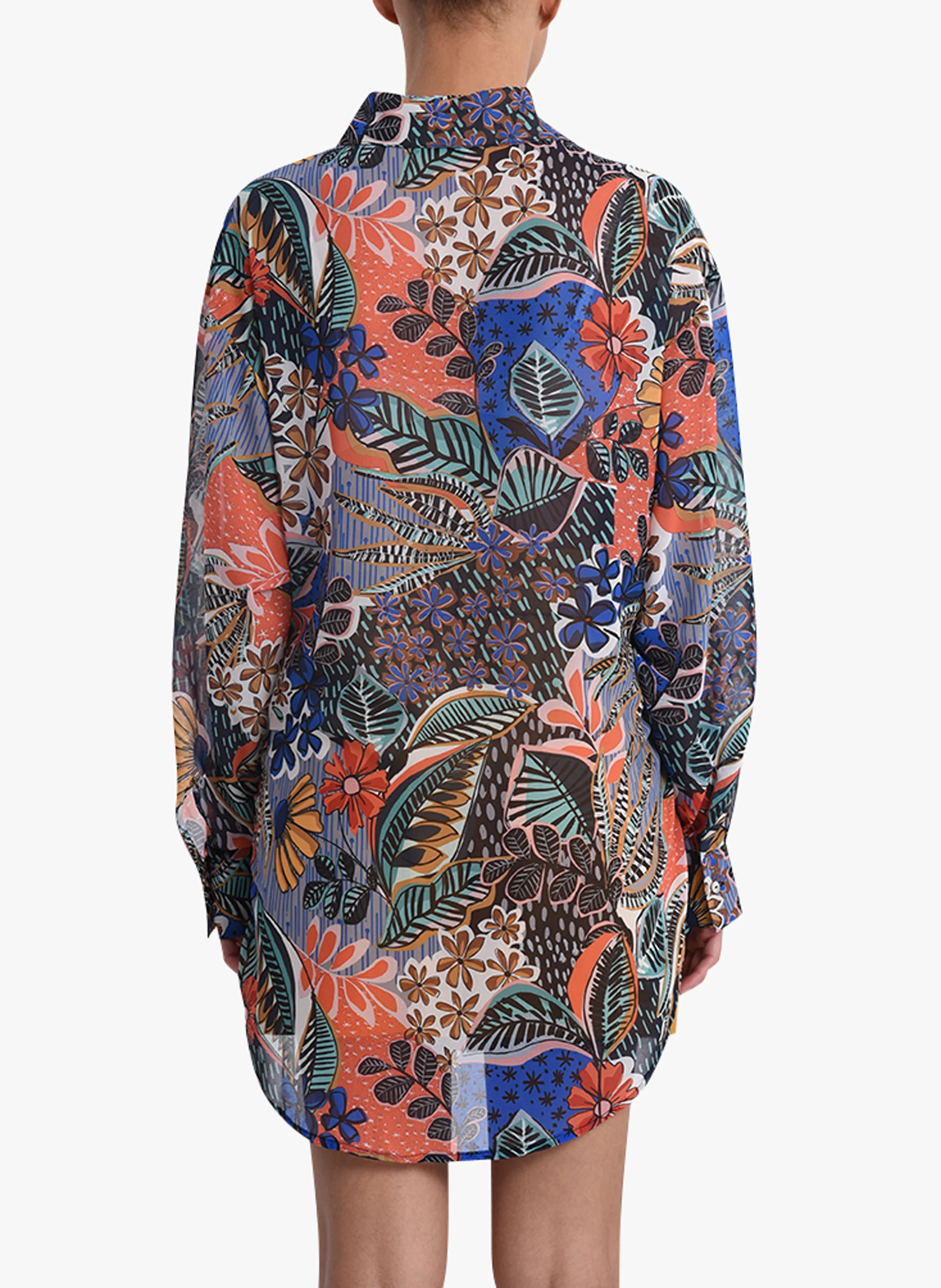 Chemise col classique imprimée floral| Multicolore