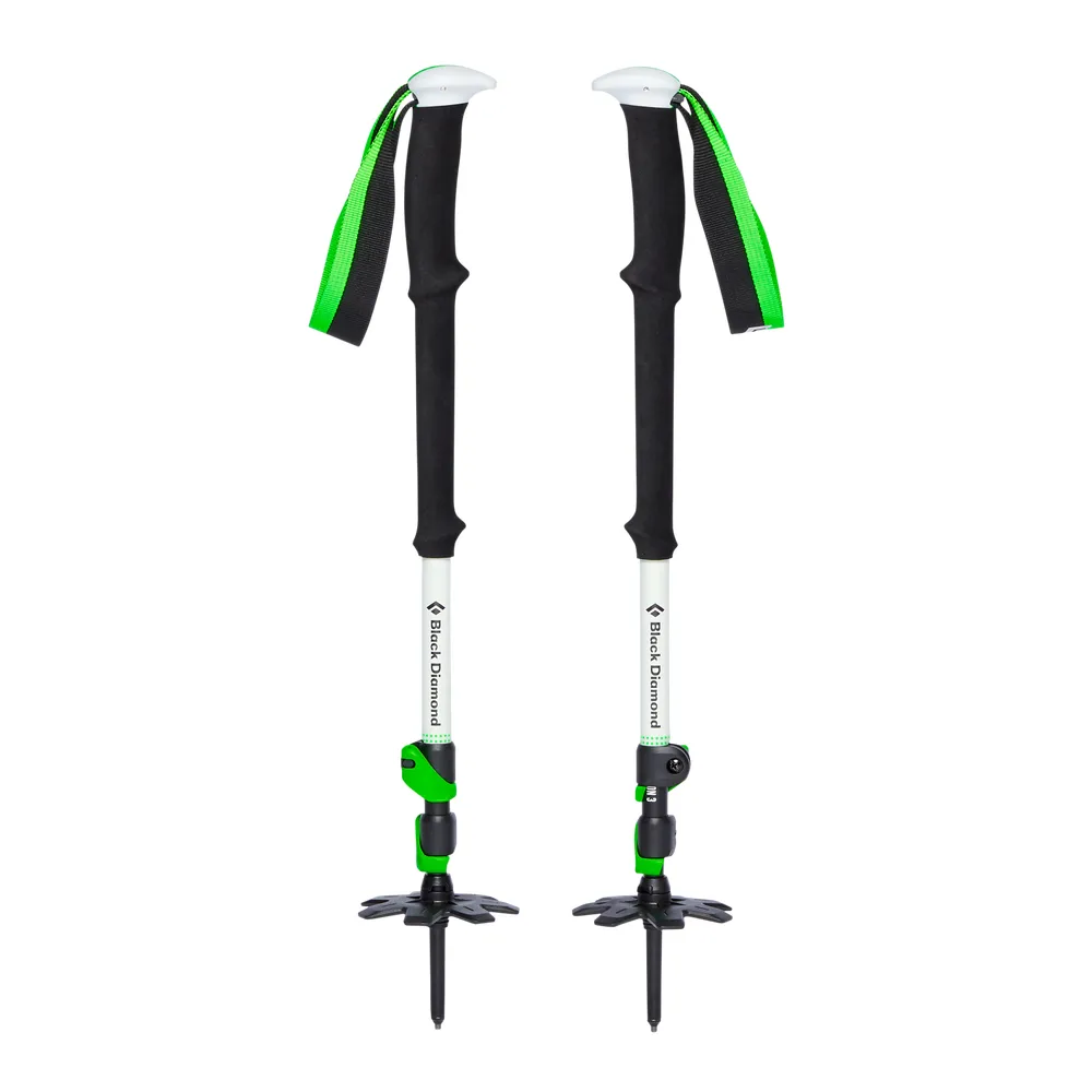 Black Diamond Expedition 3 Ski Poles Black/Green