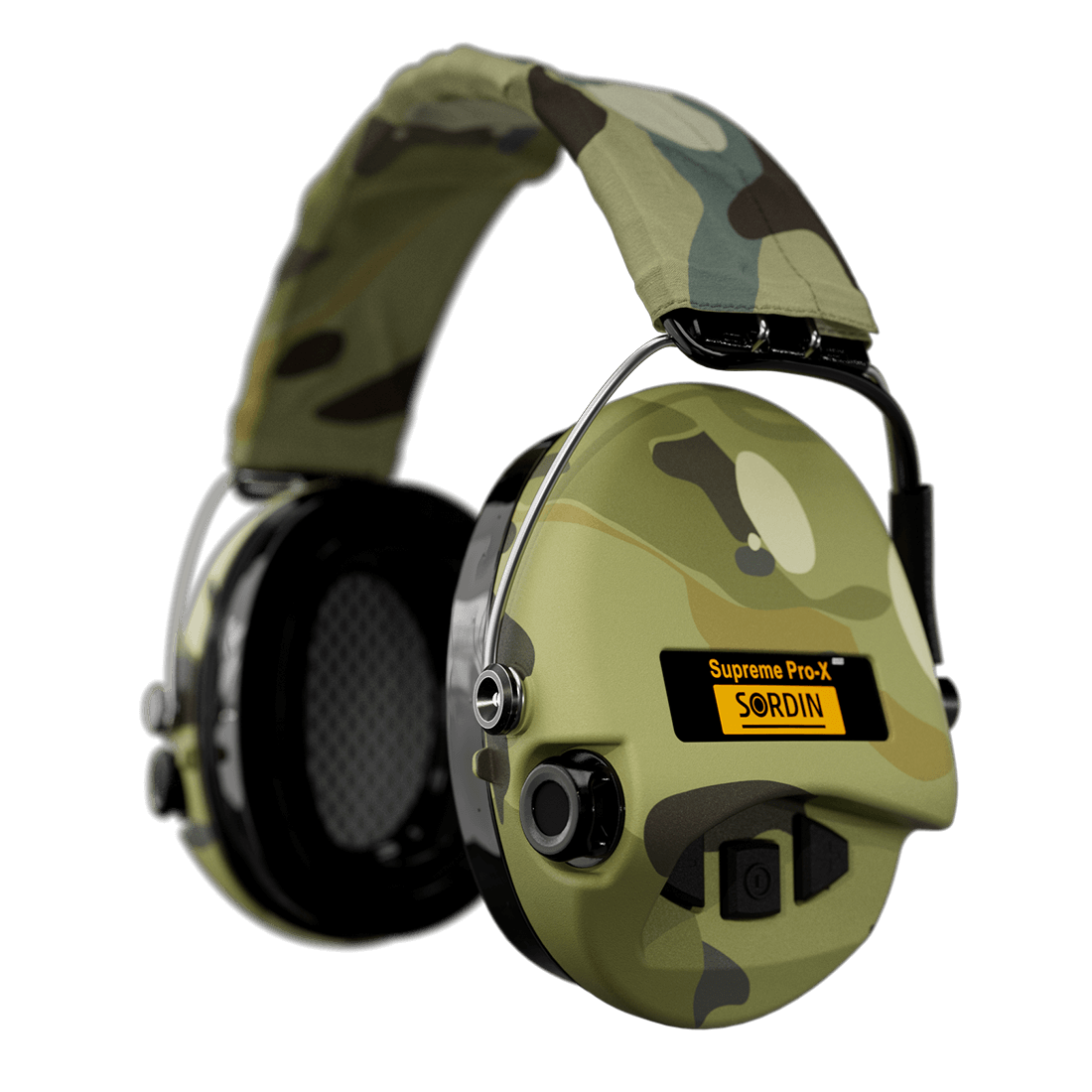 Sordin Supreme Pro-X LED HEAR2, Camo<br>4 ulike lydprofiler!