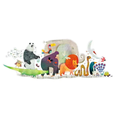 Djeco Bodenpuzzle: Tierparade, 36 Teile