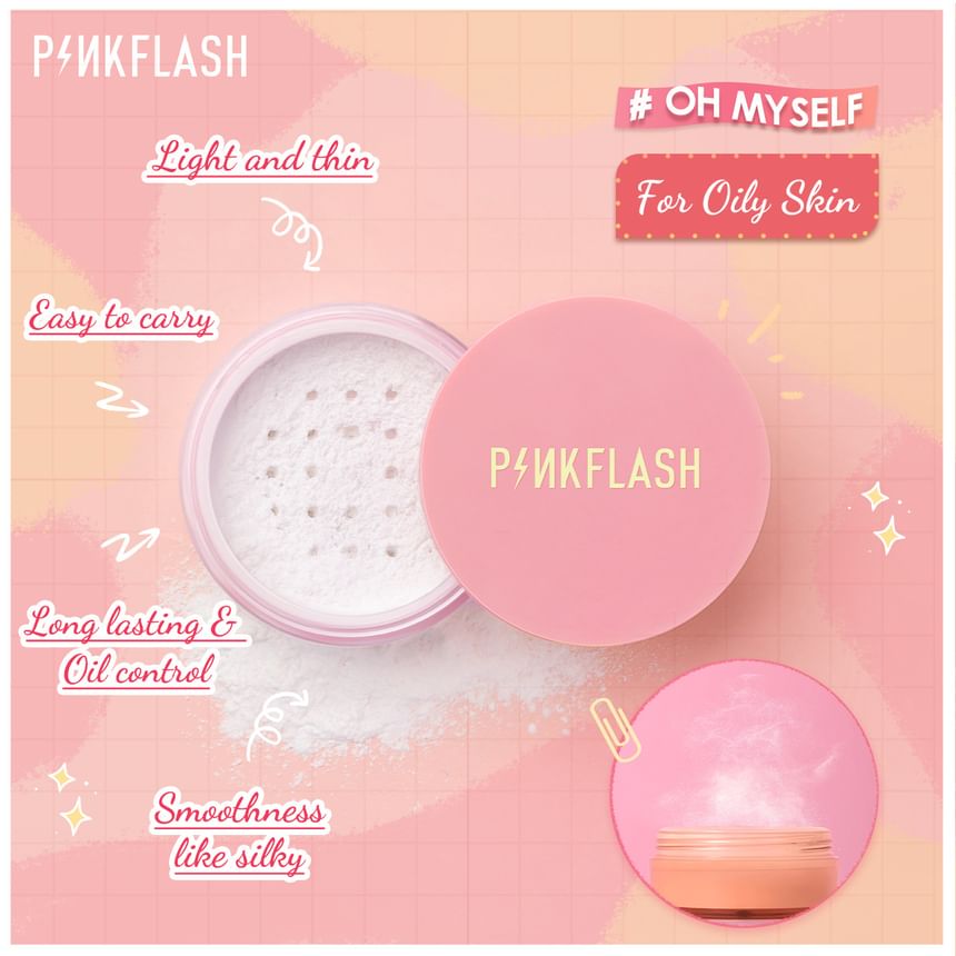 PINKFLASH - Olie-controller Transparante Losse Poeder - 3 Kleuren