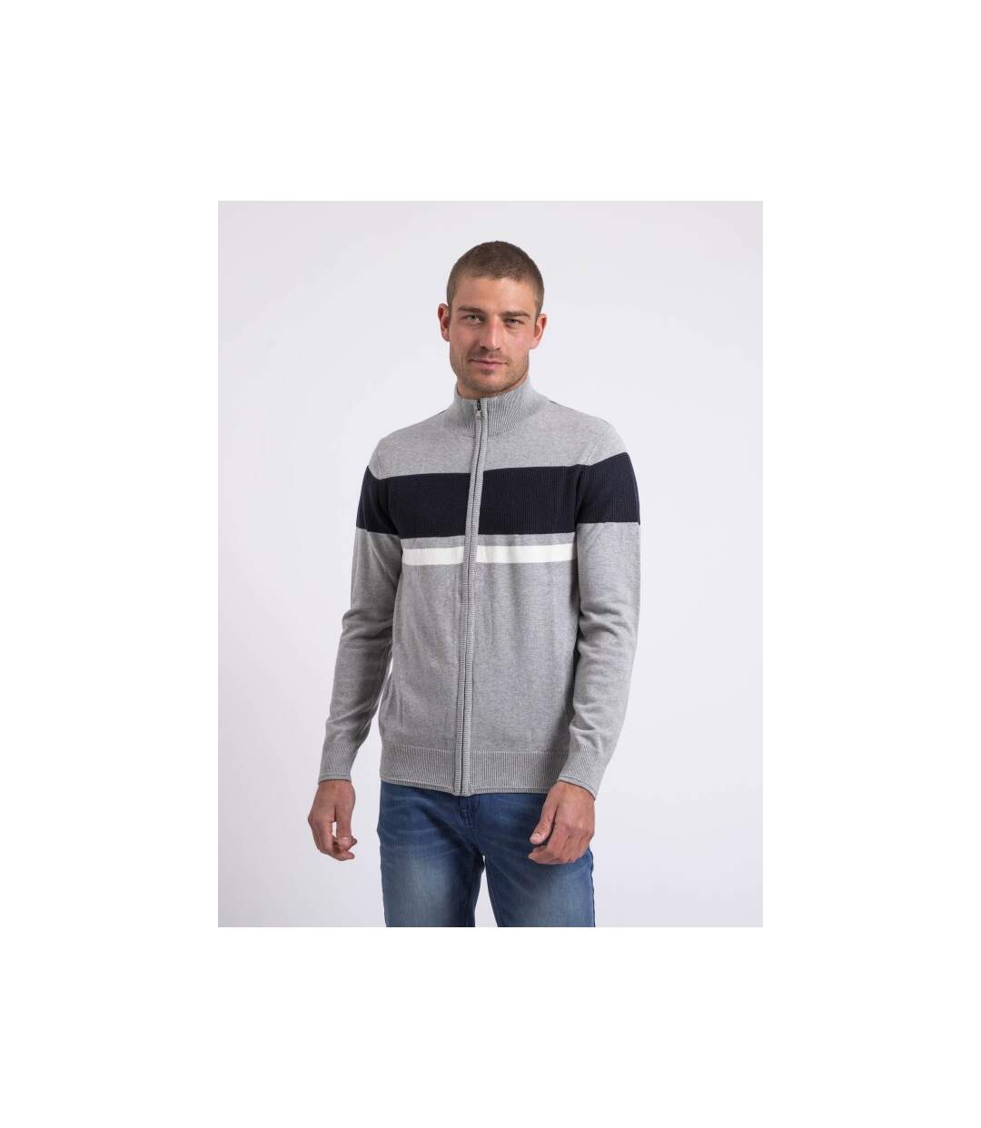 Gilet zippé col montant coton ALIGO