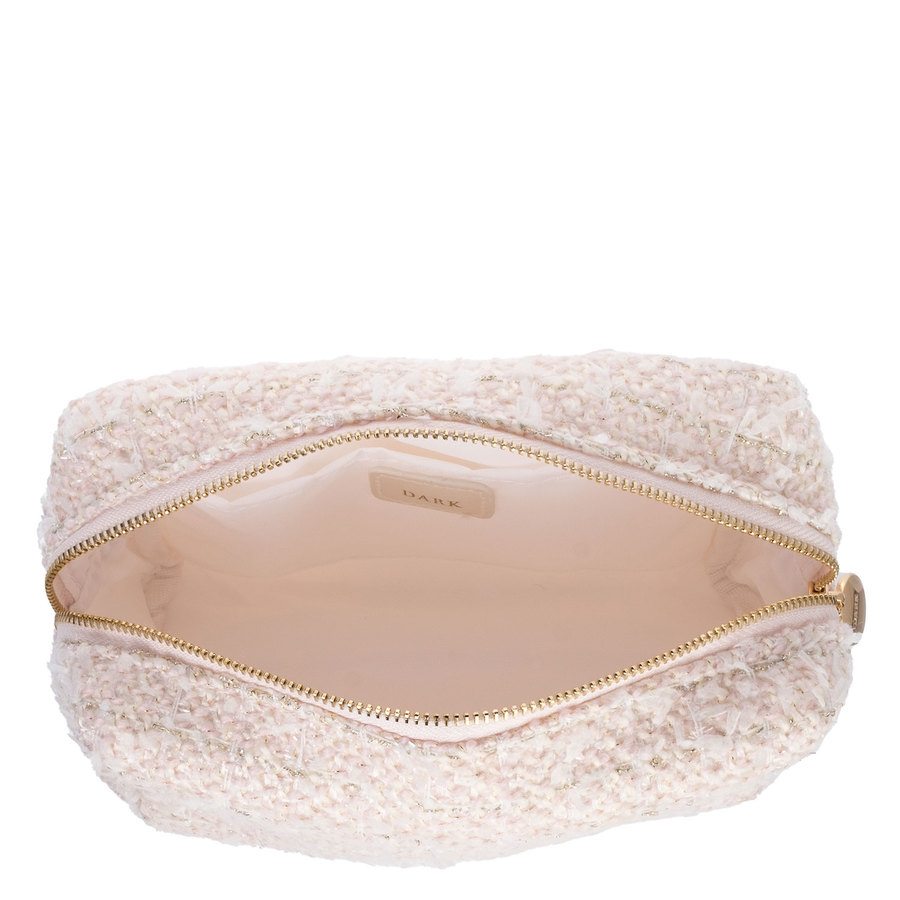 DARK Tweed Make-Up Pouch Small Pale Rose