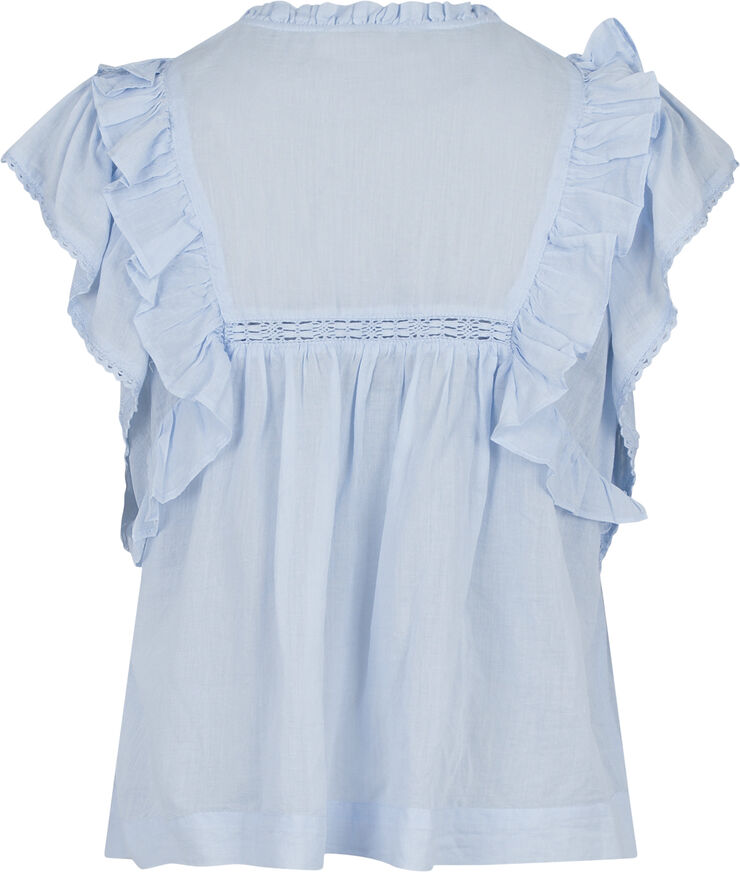 Neo Noir Jayla S Voile Top Light blue