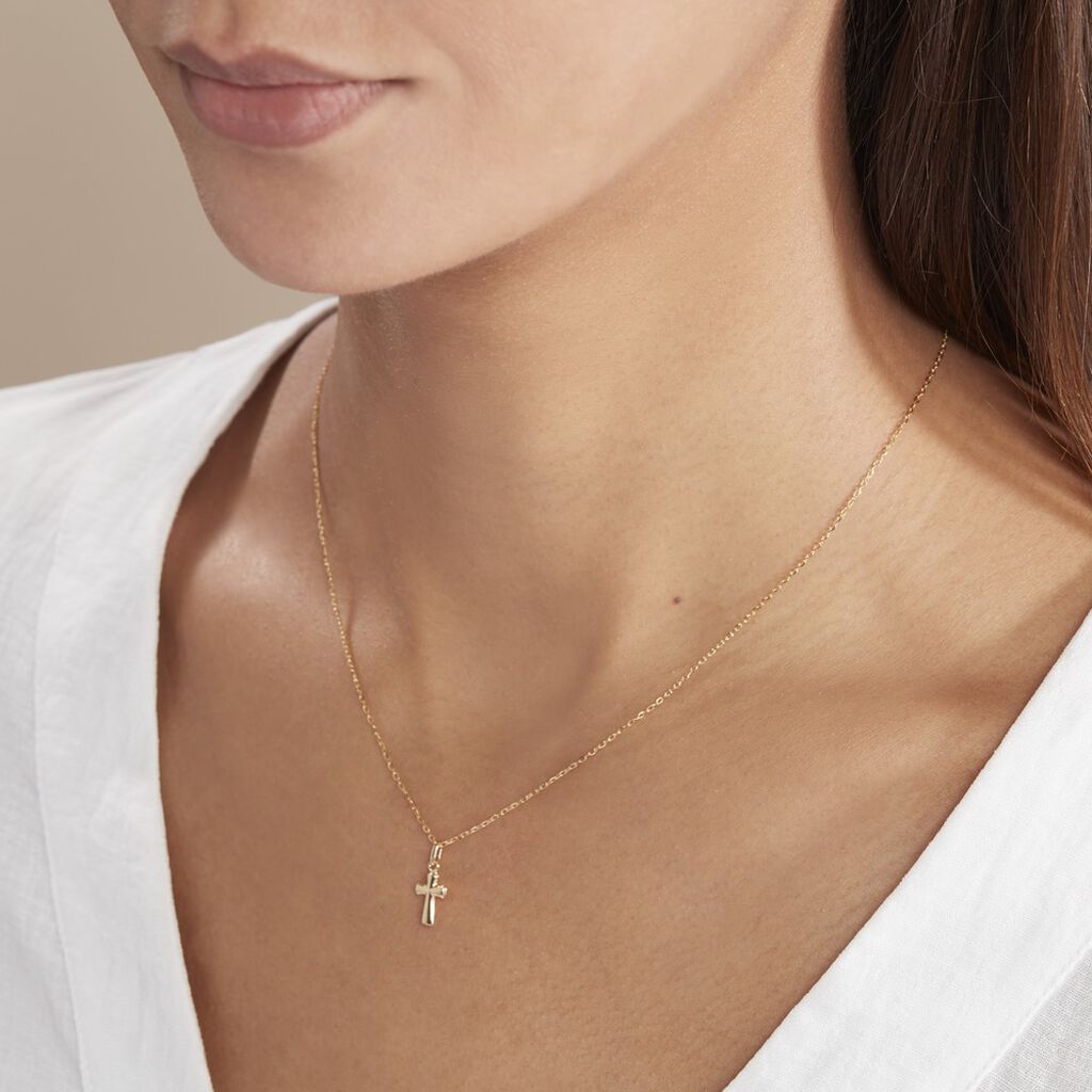 Pendentif Alyssa Croix Or Jaune